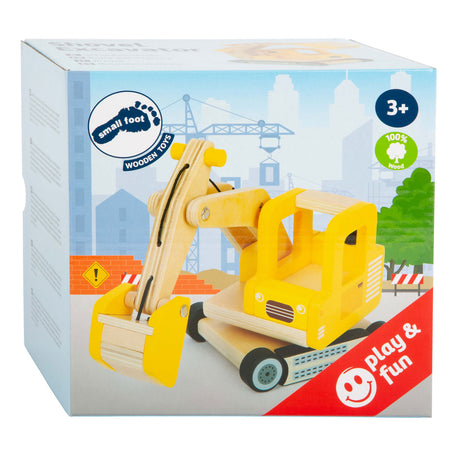 Small foot - excavadora de madera amarilla