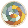 Small foot - rompecabezas de madera con forma de safari redondo, 24 uds.