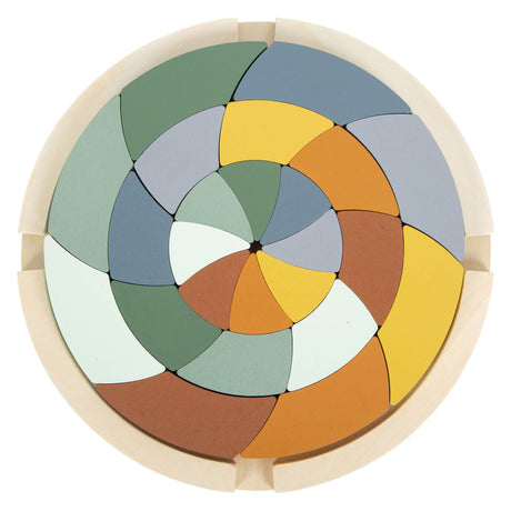 Small foot - rompecabezas de madera con forma de safari redondo, 24 uds.