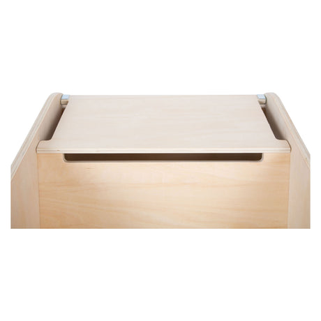Pie de pie pequeño - Caja de madera Elefante sobre ruedas con asientos