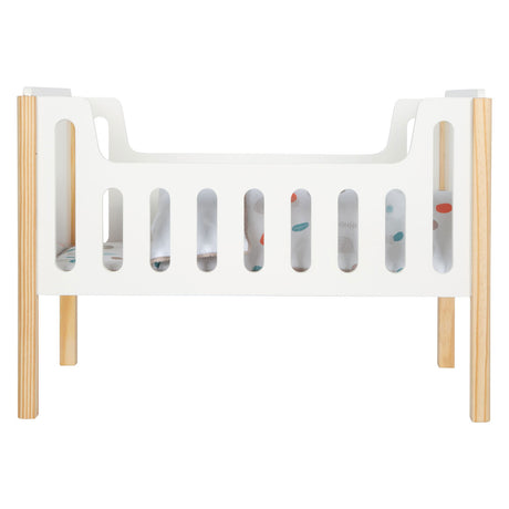 Pie pequeño - cama de muñeca de madera botón pequeño