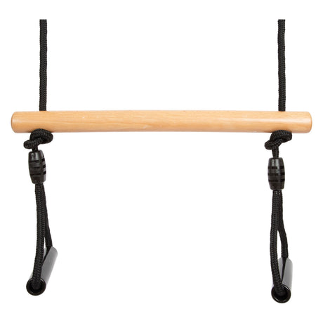 Pie pequeño - swing trapecio de madera con círculos de gimnasta Línea negra