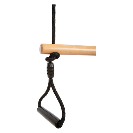Pie pequeño - swing trapecio de madera con círculos de gimnasta Línea negra