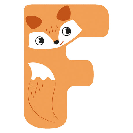 Small foot - letra infantil animal de madera - f