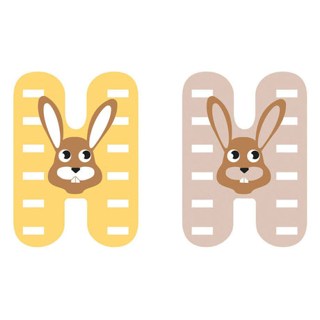 Small foot - letra infantil de animales de madera - h