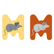 Small foot - letra infantil animal de madera - m
