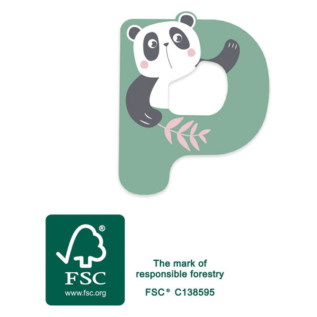 Small foot - letra infantil animal de madera - p
