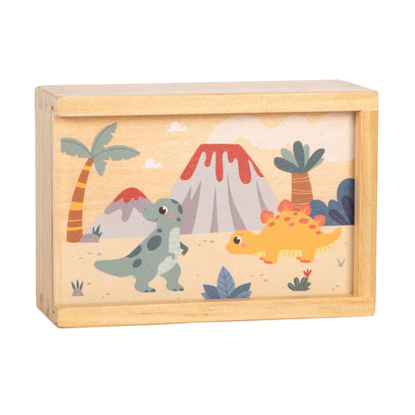 Small foot - dinosaurio de juego de memoria de madera en caja de almacenamiento