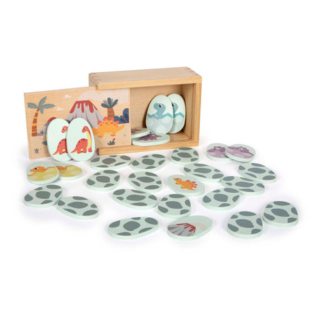 Small foot - dinosaurio de juego de memoria de madera en caja de almacenamiento