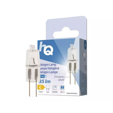 Lámpara halógena HQ g4 5w 35lm blanco cálido 2 piezas
