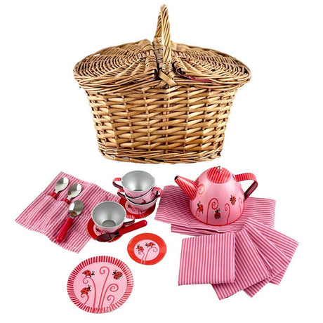 Set de té Egmont lata en cesta mariquita