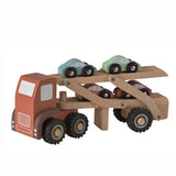 Transporte de coches de madera Egmont con 4 coches.