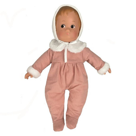 Muñeca bebé Lucía. cuerpo blando. 32cm. escrito a mano