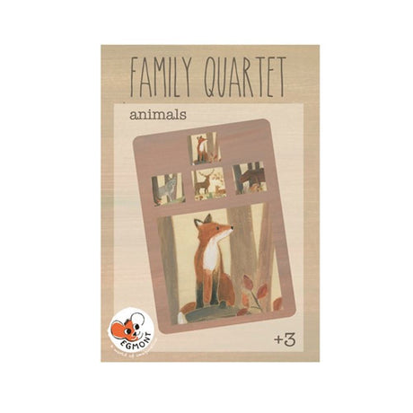 Cuarteto de animales de la familia Egmont. carro fsc