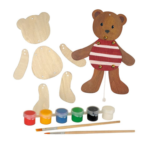 Pintura de oso de muñeca de madera Egmont.