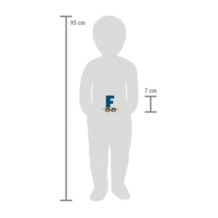 Small foot - tren de letras de madera polar - f