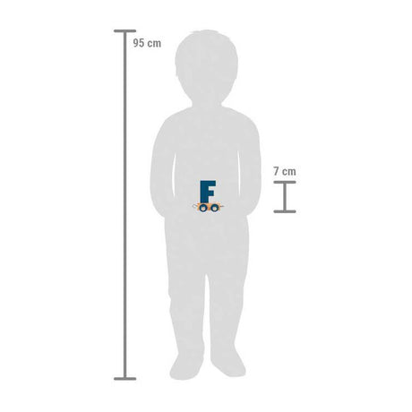 Small foot - tren de letras de madera polar - f