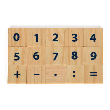 Small foot - Caja de aprendizaje de madera con varillas matemáticas y juego de bloques matemáticos