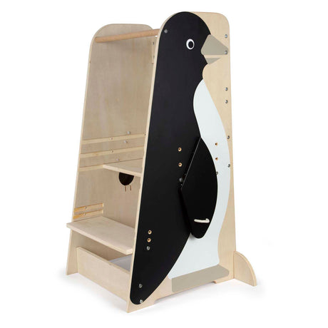 Small foot - torre de aprendizaje de madera pingüino vida salvaje, 92cm