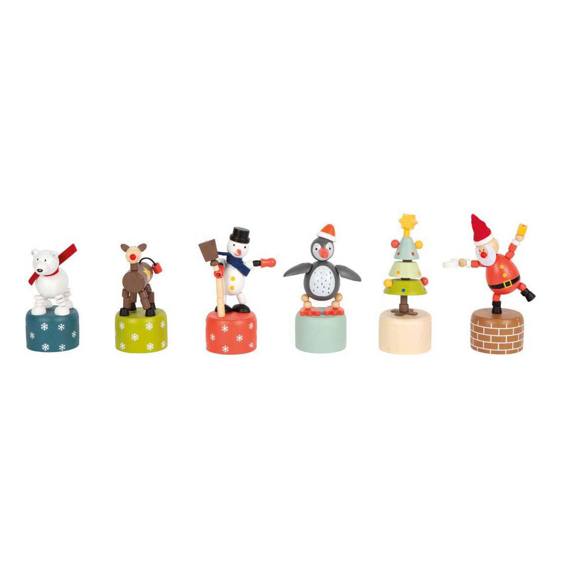 Small foot - expositor figuras de danza navideña e invernal, 12 uds.
