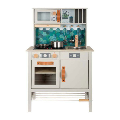 Small foot - cocina de juguete de madera gris sabroso