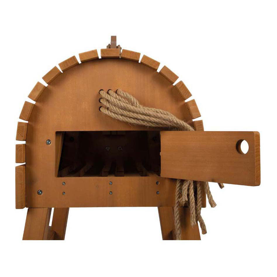 Pie pequeño - caballo de madera marrón