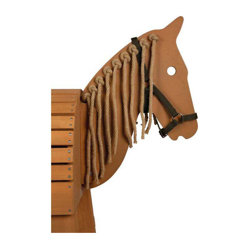 Pie pequeño - caballo de madera marrón