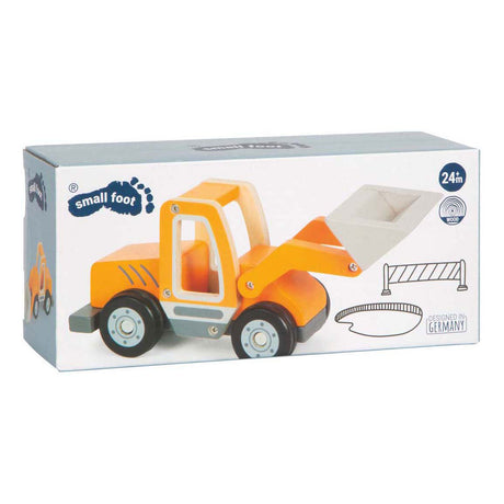 Small foot - cargadora de ruedas de madera con pala