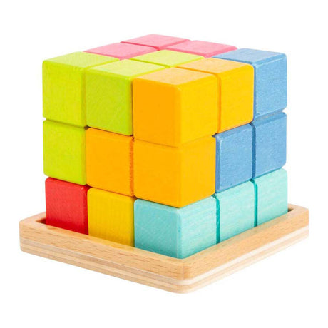Rompecabezas de cerebro 3D de madera de pie pequeño