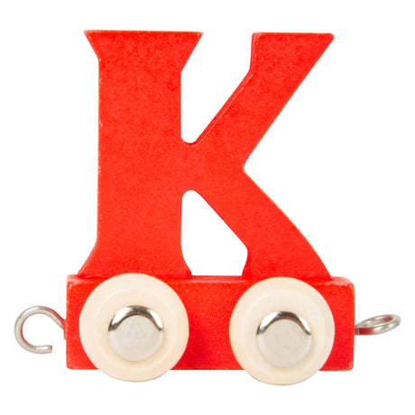 Small foot - tren de letras de madera rojo - k - 12 piezas