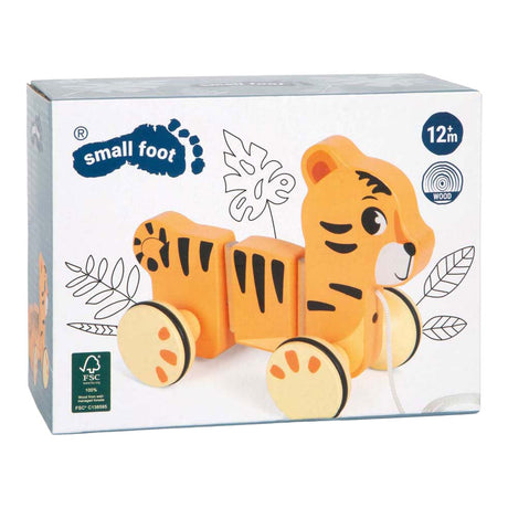 Small foot - animal de tiro de madera safari tigre fsc