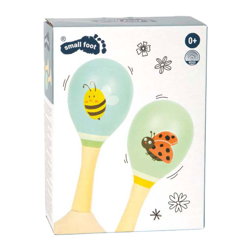 Small foot - maracas de madera tiny friends - 2 uds.