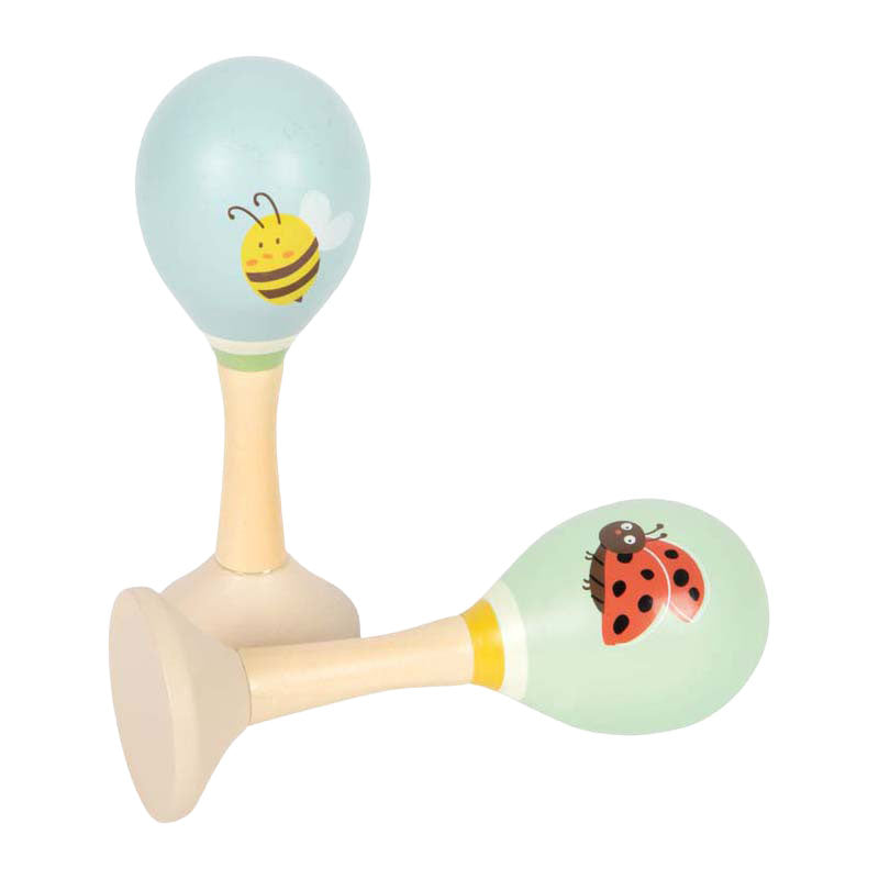 Small foot - maracas de madera tiny friends - 2 uds.