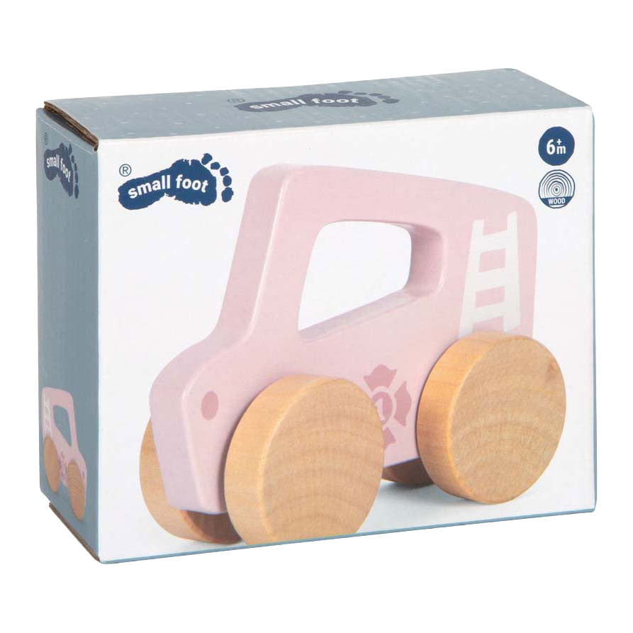 Small foot - coche de empuje de madera rosa
