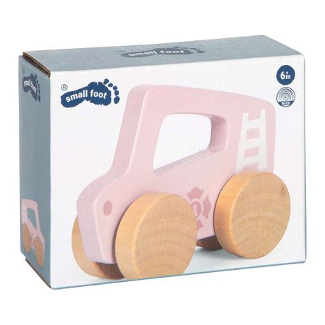 Small foot - coche de empuje de madera rosa