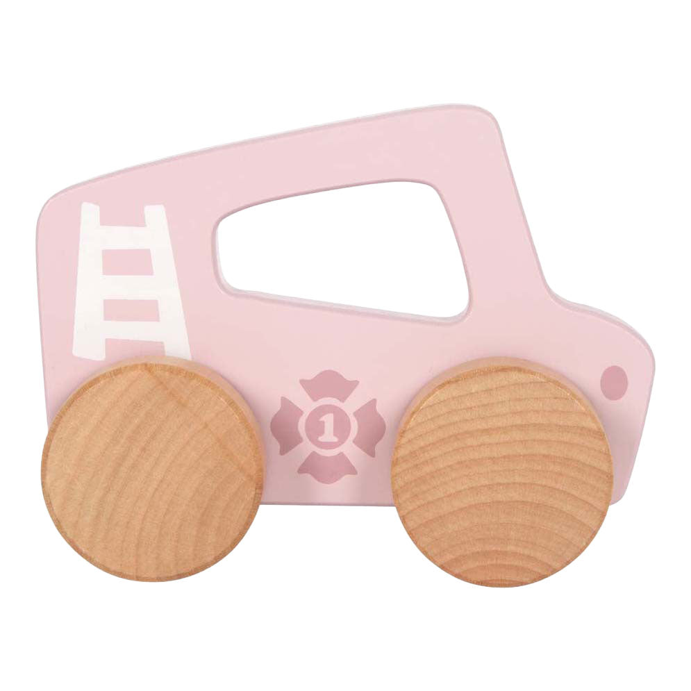 Small foot - coche de empuje de madera rosa