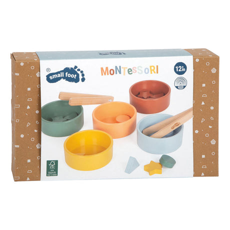 Small foot - Juego de clasificación Montessori de madera con pinzas