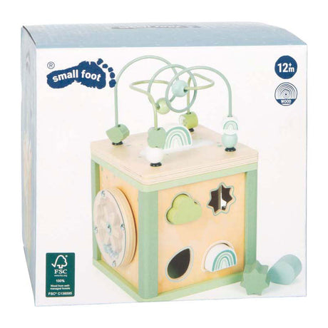 Small foot - cubo de motricidad de madera verde