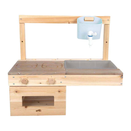 Cocina de juguete de exterior para niños, cocina de barro de madera de Small Foot.