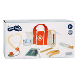 Small foot - set de juego con maletín de médico rojo - 8 piezas.