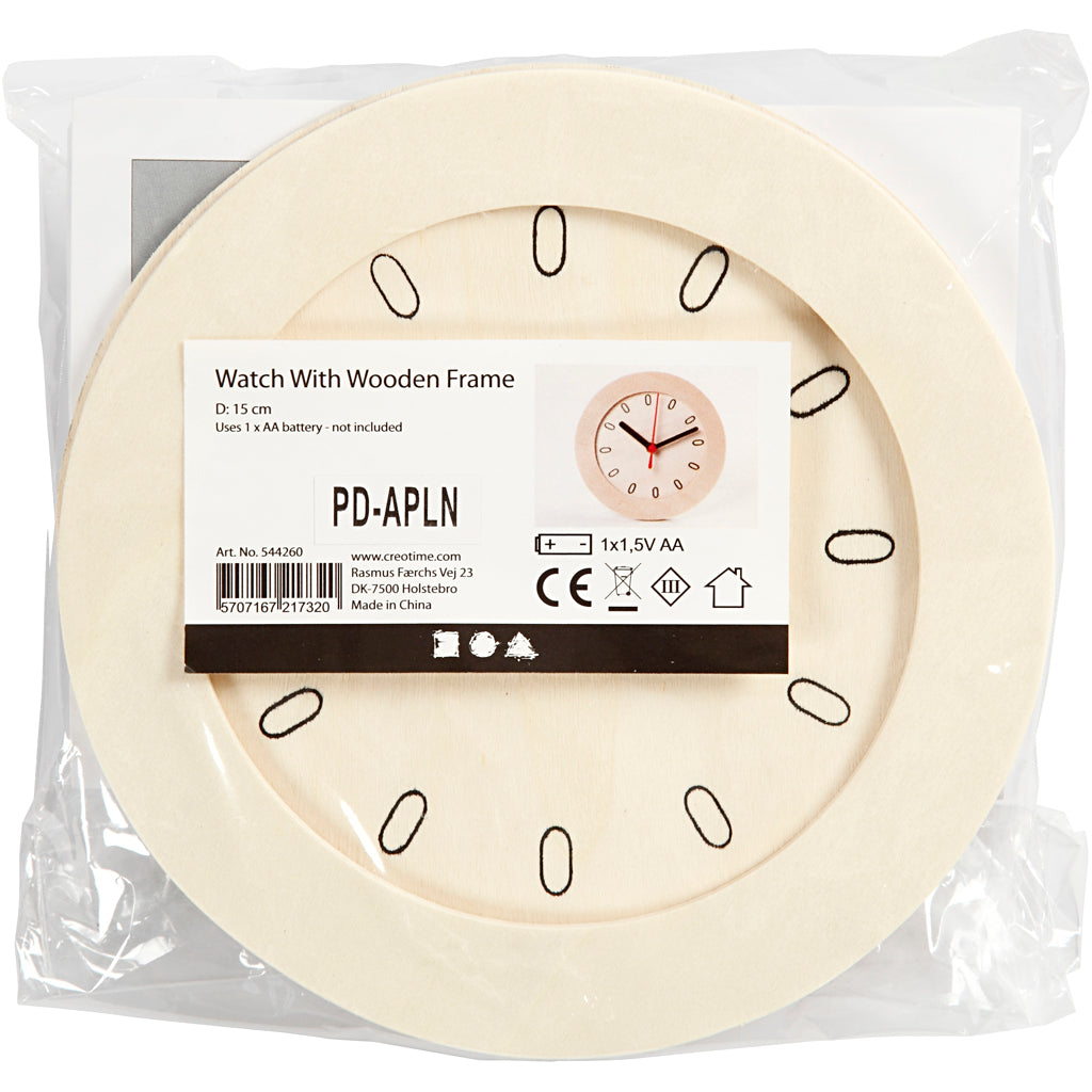 Empresa creativa https: www.cchobby.nl reloj-con-marco-de-madera-d-15-cm-1-pieza