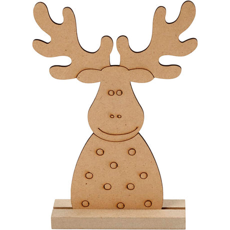 Empresa creativa https: www.cchobby.nl Figura-navideña-reno-h-15-cm-d-3-cm-w-11-cm-grosor-3-mm-1-pieza