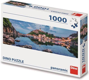 Dinotoys dino puzzle - rompecabezas panorámico de la isla de Krk - 1000 piezas