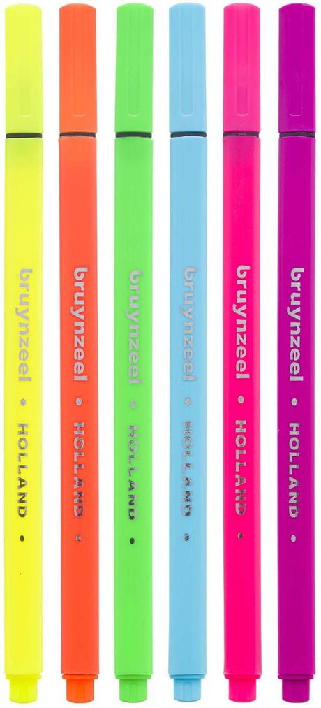 Bruynzeel set de rotuladores neón 6 colores