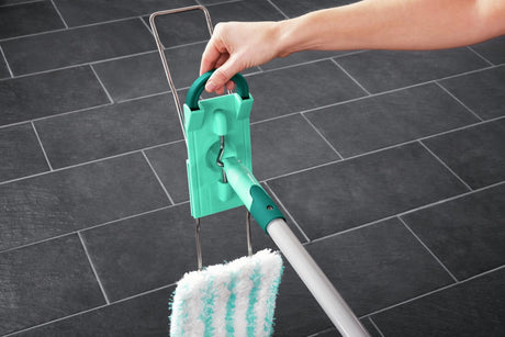 Limpiador de suelos Leifheit profi xl micro duo - ancho de limpieza 42 cm - mango de acero 140 cm - bisagra giratoria 360° - sistema de clic