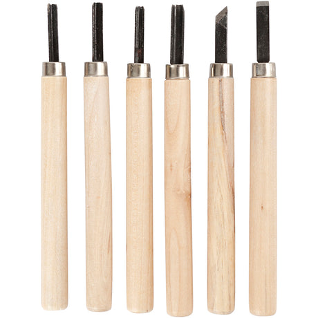 Empresa creativa https: www.cchobby.nl juego de talla de madera-6-piezas-1-caja