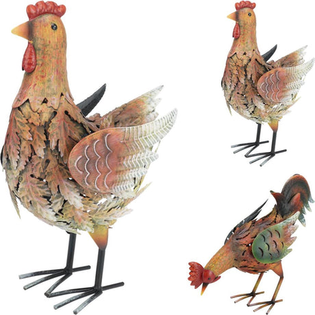 Pro jardín gallo o gallina metal gallo o gallina metal