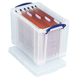 Caja de almacenamiento realmente útil de 24 litros | transparente