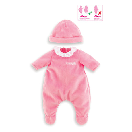 Corolle mon grand poupon pijama con gorro rosa babydoll muñeca 36 cm