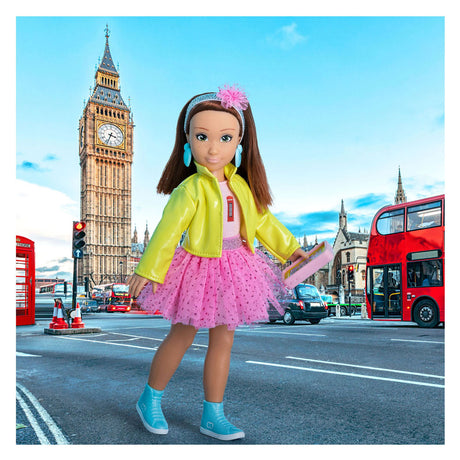 Muñeca de moda Corolle Zoé London Fashion Week set - muñeca con accesorios.